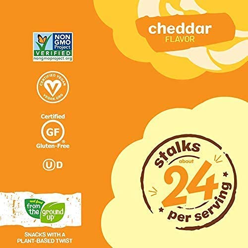 Real Food From The Ground Cauliflower Stalks - 6 Count, 4Oz Bags (Cheddar)