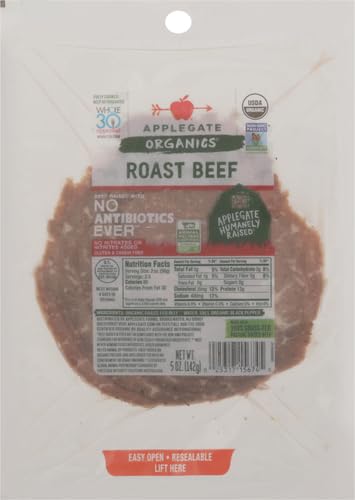 Applegate, Organic Roast Beef Sliced, 5oz