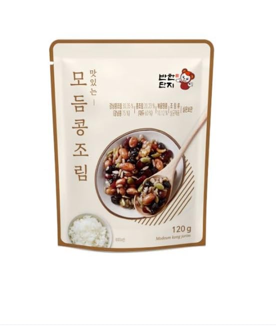 Jaaein Seasoned Mixed Beans 400G (14Oz) - Korean Soy Sauce Braised Beans - Sweet & Savory Traditional Side Dish - Protein-Rich Korean Banchan  Ready To Eat. Traditional Korean Side Dish_120G