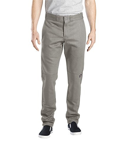 Dickies mens Skinny Straight Double Knee Pant    () work utility pants, Silver, 30W x 34L US