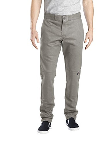 Dickies mens Skinny Straight Double Knee Pant    () work utility pants, Silver, 30W x 34L US