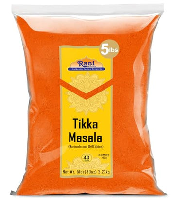 Rani Tikka Masala Indian 7-Spice Blend 80Oz (5Lbs) 2.27Kg Bulk ~ All Natural | Salt-Free | Vegan | No Colors | Gluten Friendly | Non-Gmo | Indian Origin
