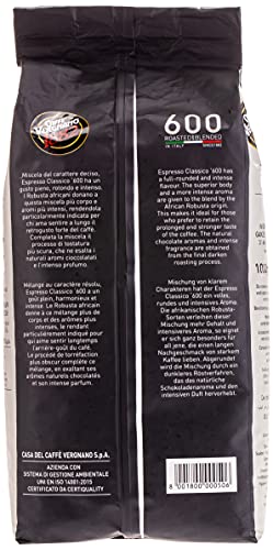 Caffe Vergnano Espresso Roast ''Classico 600 Blend'' Whole Bean Coffee | 2.2 Lb Bag (1 Kilo) | Imported From Italy