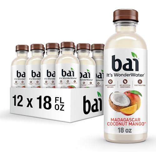 Bai Antioxidant Infused Water Beverage, Madagascar Coconut Mango, With Vitamin C And No Artificial Sweeteners, 18 Fluid Ounce Bottle, 12 Pack