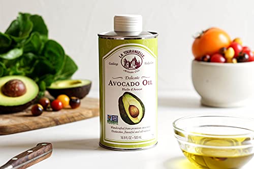 La Tourangelle  Avocado Oil  All-Natural Handcrafted from enhanced Avocados  Great for Cooking  as Butter Substitute  and for Skin and Hair  25.4 fl oz