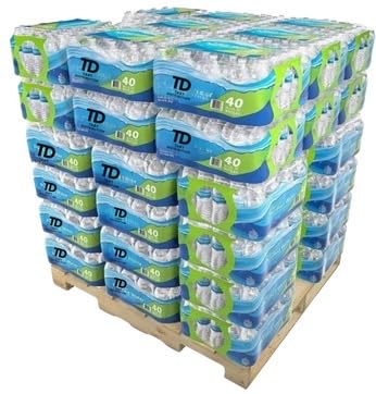Bulk Bottled Water Pallet - 1,920 Bottles (16.9 fl oz) - 48 Cases    40/Case - Commercial, Events & Emergency Stock