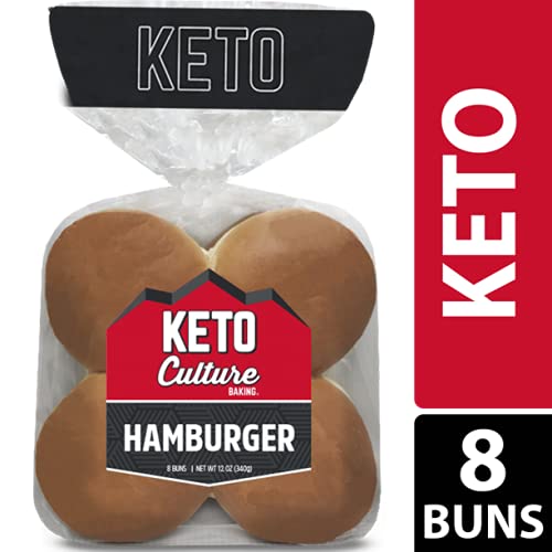 Keto Hamburger Buns By Culture Baking Made In Usa,8 Count (Pack Of 2)