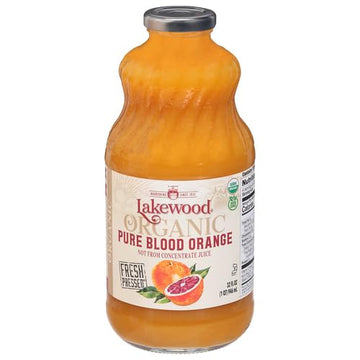 LAKEWOOD Organic Pure Blood Orange Juice, 32 FZ