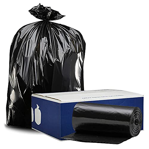 Plasticplace 95-96 Gallon Garbage Can Liners    1.5 Mil     Black Heavy Duty Trash Bags     61    X 68    (25Count)