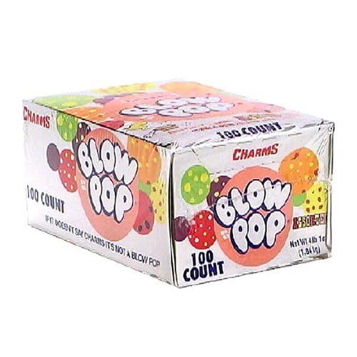 Charms 1034885 Blow Pops 0.8 Oz Assorted Fruity Flavors 100/Box