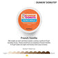 Dunkin' Donuts K Cup, French Vanilla, 0.37 Ounce, 24 Count
