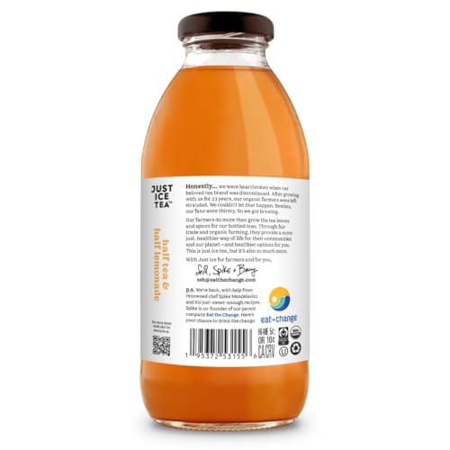 Just Ice Tea Organic Half Tea & Half Lemonade  16 FZ