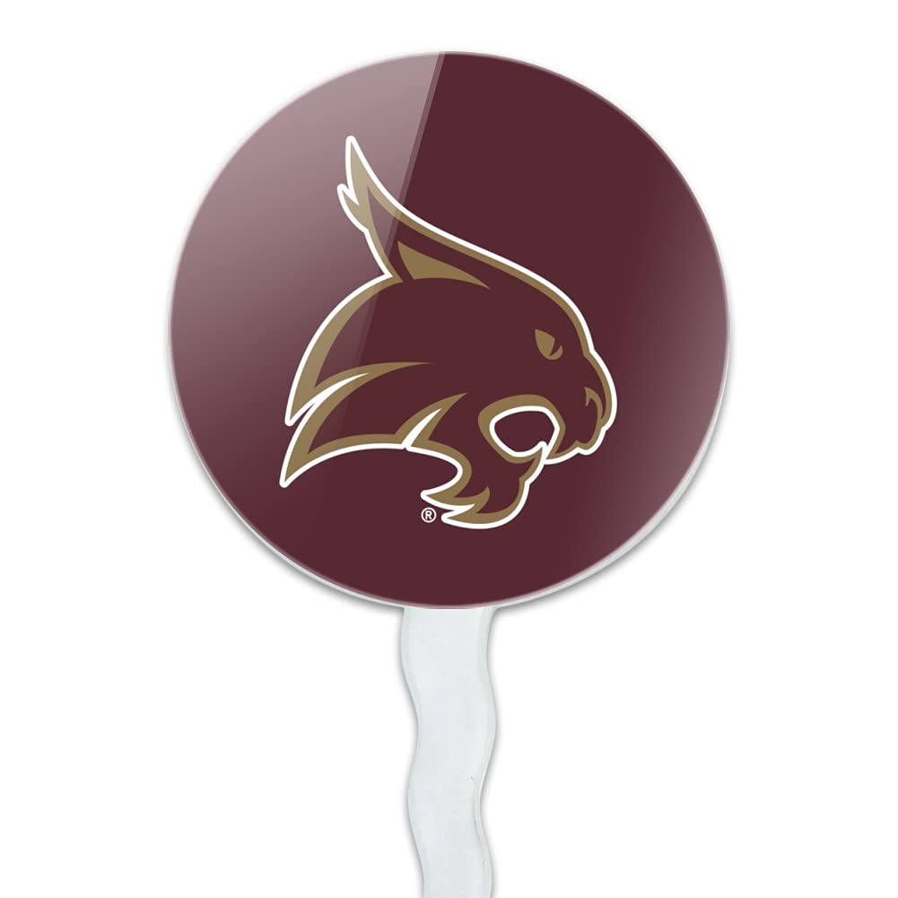 GRAPHICS & MORE Cupcake Picks Set of 6, Texas State University, Multi Color, Acrylic, One Size