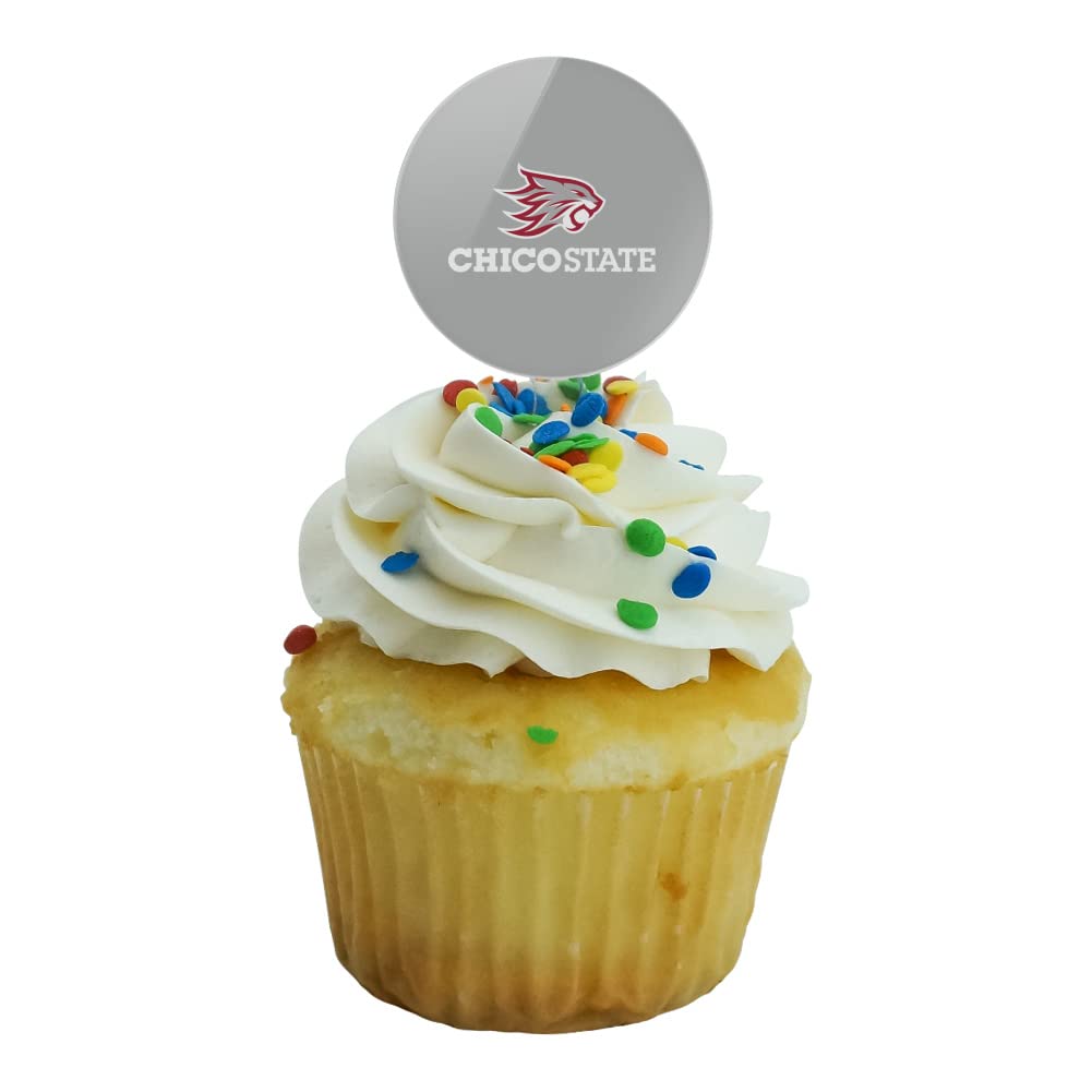 California State University Chico Secondary Logo Cupcake Picks Toppers Decoration Set Of 6