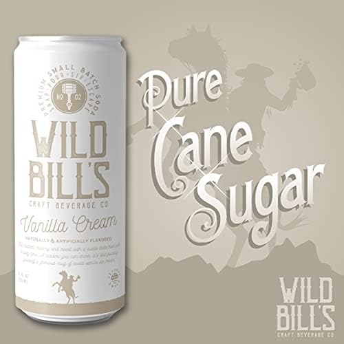 Wild Bills Vanilla Cream Soda, Caffeine Free, Gluten Free, 4 Pack, 12 Oz