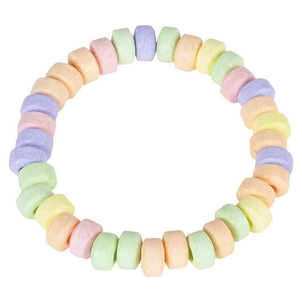 The Dreidel Company Stretchable Candy Necklace - Multicolor Fruit-Flavored, 48-Pack, Party Favors, 1 Count