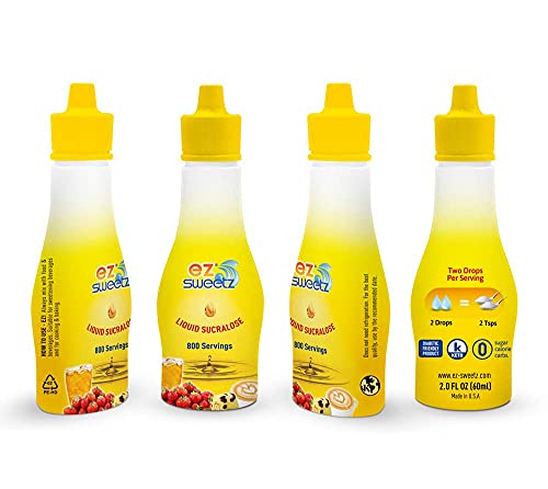 EZ-Sweetz (2.0oz - Liquid Sweetener 800 Servings/Bottle) (Original, 3 Pack)