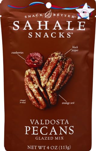 Sahale Snacks Valdosta Pecans, 4 Oz - Sweet and Savory Nut Snack, Perfect for On-the-Go Energy
