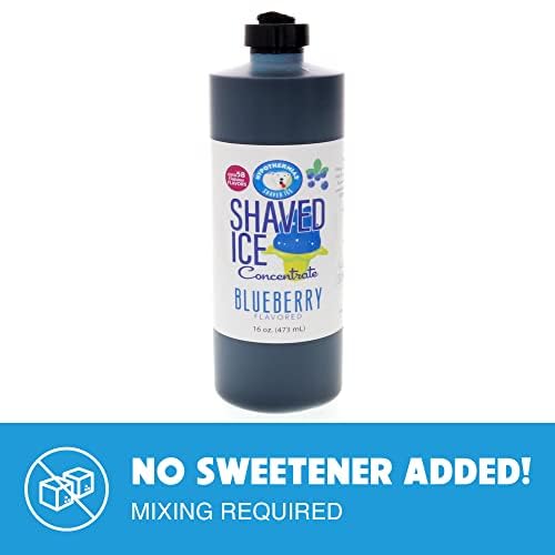 Hypothermias Blueberry Hawaiian Snow Cone Unsweetened Flavor Concentrate,16 Fl Oz Size (Must Add Sugar And Water)