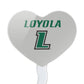 GRAPHICS & MORE Cupcake Picks Set of 6 - Loyola University Maryland Heart Love - Acrylic