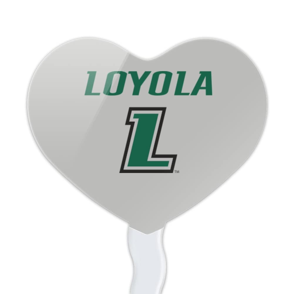 GRAPHICS & MORE Cupcake Picks Set of 6 - Loyola University Maryland Heart Love - Acrylic