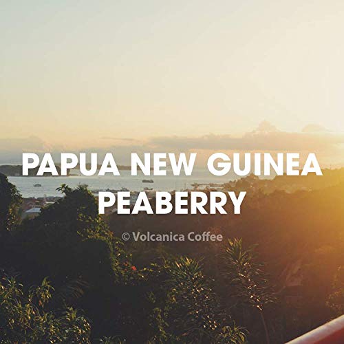 Papua New Guinea Peaberry Coffee, Ground, Fair Trade, Fresh Roasted, 5 Lbs