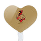 GRAPHICS & MORE Cupcake Picks Set of 6 - Acrylic Heart Toppers - Otterbein University Color - Model CUPT.HRT.ACR.6PK.CLCOTT500B