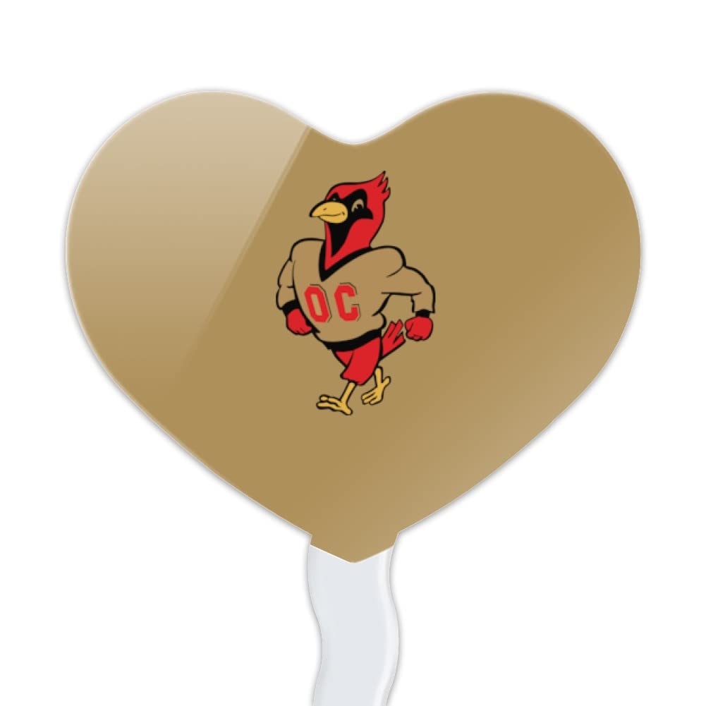GRAPHICS & MORE Cupcake Picks Set of 6 - Acrylic Heart Toppers - Otterbein University Color - Model CUPT.HRT.ACR.6PK.CLCOTT500B