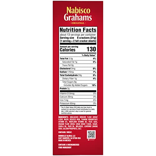 NABISCO GRAHAMS Original Graham Crackers, 12 - 14.4 oz Boxes