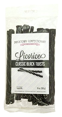 Bricktown Goods Classic Black Licorice Twists - FAT FREE - 10 oz - Gourmet Candy