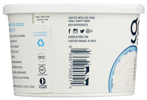 Good Culture Cottage Cheese Organic 2% Low-Fat Classic, 16 Ounce