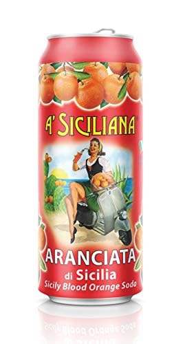 A SICILIANA Sicilian Sparkling Beverage - Limonata Soda, 11.5 Fl Oz Cans, Pack of 24