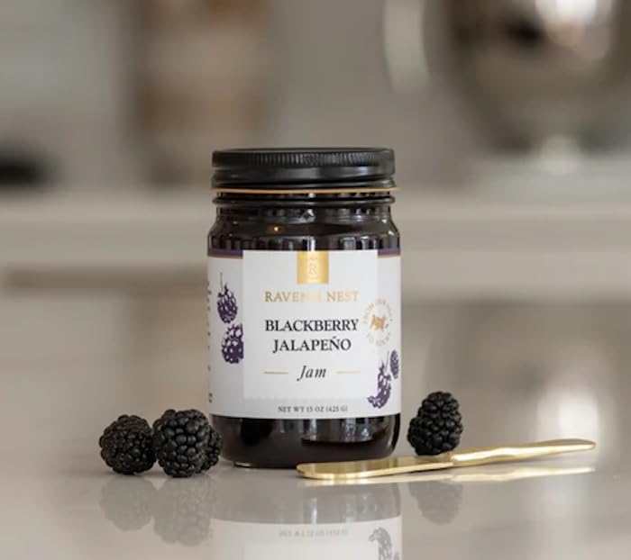 Raven'S Original Hot Pepper All Natural Jam - 15 Ounce Jar (Blackberry Jalapeno)