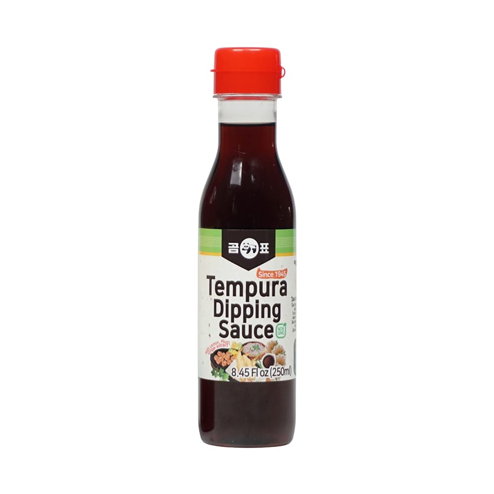 Gyeongnam Trading Inc. Taehwa GOMPYO Tempura Dipping Sauce, Soy Dipping Sauce, NON-GMO, Lemon Plum Ginger Extract, 8.45 Fl Oz