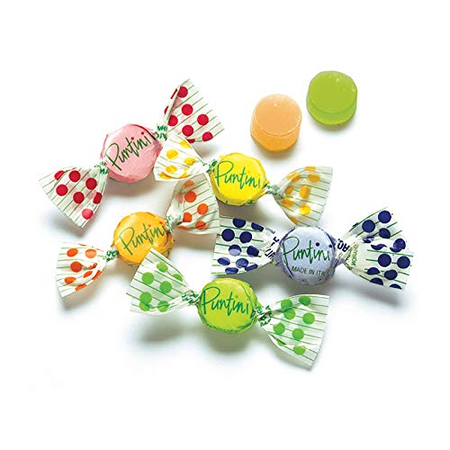 PUNTINI Frutti Assortiti Italian Gourmet Chewy Jujubes, Assorted Fruit Flavors, Individually Wrapped Vegan Candy, Gluten Free, N