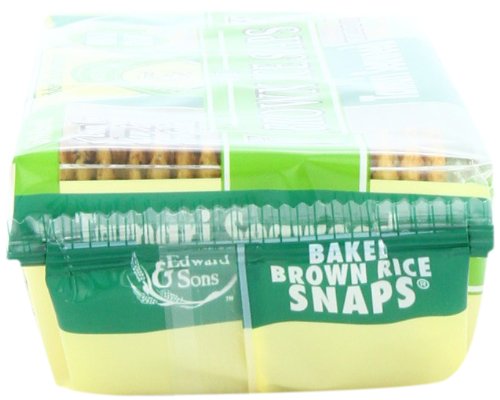 Edward & Sons Brown Rice Snaps Tamari Sea , 3.5 Ounce Packs (Pack Of 12)