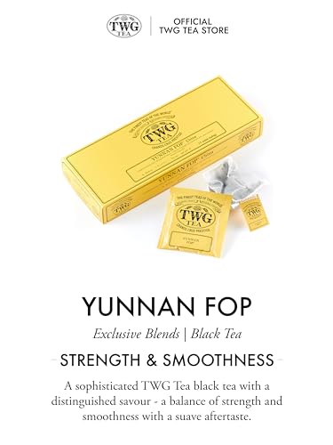 Twg Tea | Yunnan Fop | Black Tea | Earthy Suave Aftertaste | 15 Hand Sewn Cotton Teabags | Gift Set