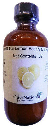 OLIVENATION Lemon Emulsion for Baking, Kosher, Gluten Free, Vegan, 8 Fl Oz, Model BAI11