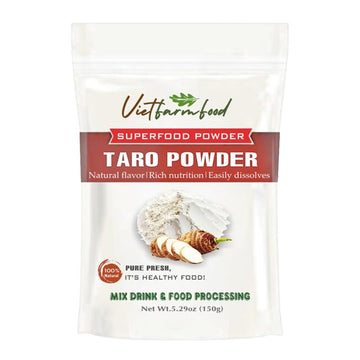 TARO POWDER 5.29 Oz (150g) VIETFARMFOOD: Freeze-Dried Extracted From 100% Pure, Sugar-Free. Used To Mix Mixed Drinks Fresh Fruit