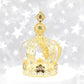 Crown Creative Metal Cake Topper Accessory Baby Shower Birthday Cake Decoration Crown For Boys & Girls Gold