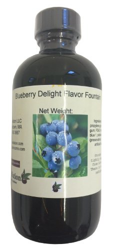 OLIVENATION Blueberry Delight Flavor Fountain, Water Soluble Beverage Flavoring, Low Sugar, Vegan, 8 Fl Oz, Model EZJ8