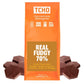 TCHO Real Fudgy 70% Dark Chocolate Baking Couvertures (6.6lb Bag) | Organic & Fair Trade Certified | Non GMO, Non-Dairy, Vegan, 