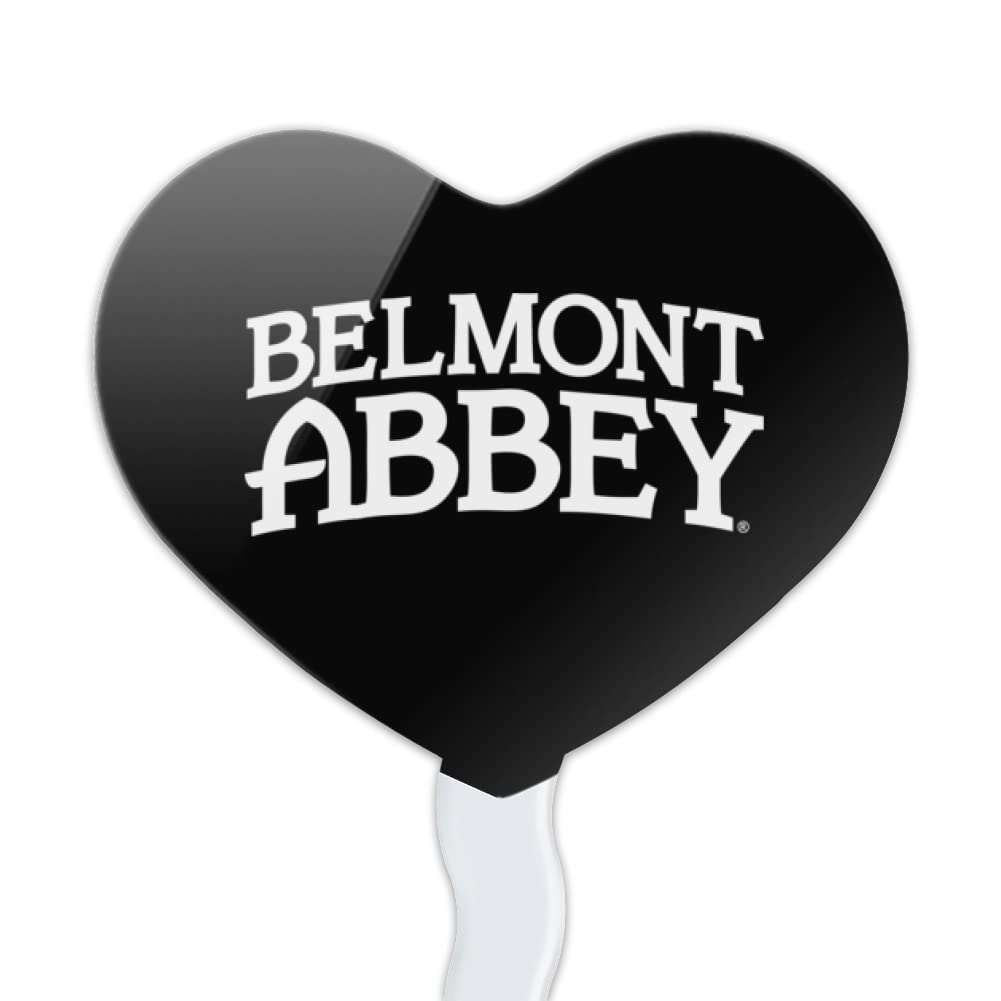 GRAPHICS & MORE Heart Love Cupcake Picks Set of 6 - Acrylic, Belmont Abbey College, Model CUPT.HRT.ACR.6PK.CLCBAB500B