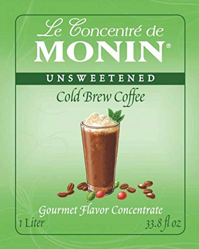 Monins Cold Brew Coffee Concentrate - New & Improved Version - 1 Liter
