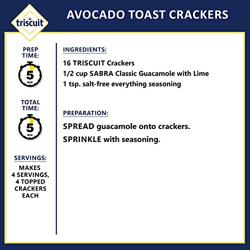 Triscuit Hint of Sea Salt Whole Grain Wheat Crackers, Vegan Crackers, 6-8.5 oz Boxes (Pack of 2)