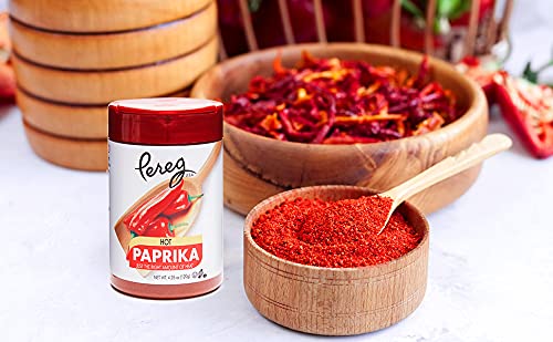 Pereg Hot Paprika Powder (4.25 Oz) - Gourmet Ground Chilli Powder - Non-Gmo, Gluten-Free - Bulk Spices & Seasoning