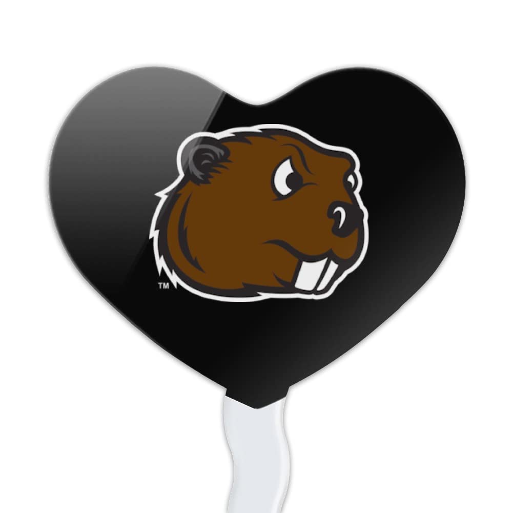 GRAPHICS & MORE Cupcake Toppers Set of 6, Acrylic, Minot State University, Heart Design, One Size