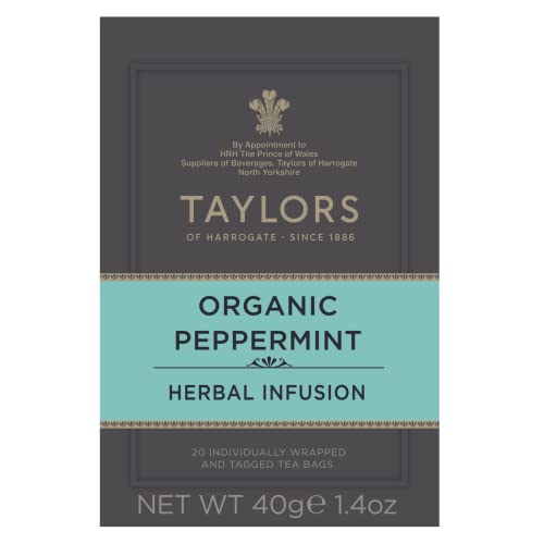 Taylors Of Harrogate Organic Peppermint Herbal Tea, 20 Teabags