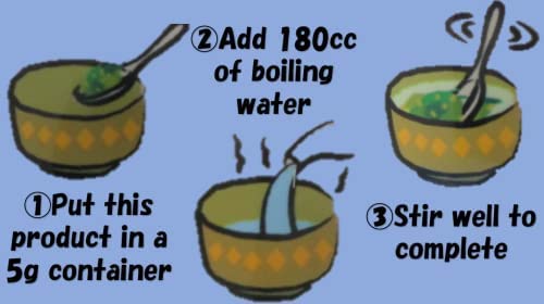 Low Calorie!! Instant Soup Base (Kelp,Seaweed,Leek,Kagome Kelp,Seaweed Stem,Mekabu) 2.6 Oz Just Pour Hot Water To Complete (Kelp