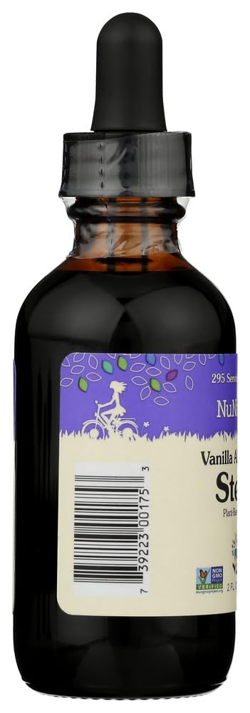 NuNaturals Liquid Stevia Sugar-Free Sweetener, Vanilla Flavor, 2 oz (Pack of 2), Natural